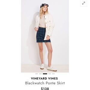 Vineyard Vines Green and Blue Plaid Mini Skirt